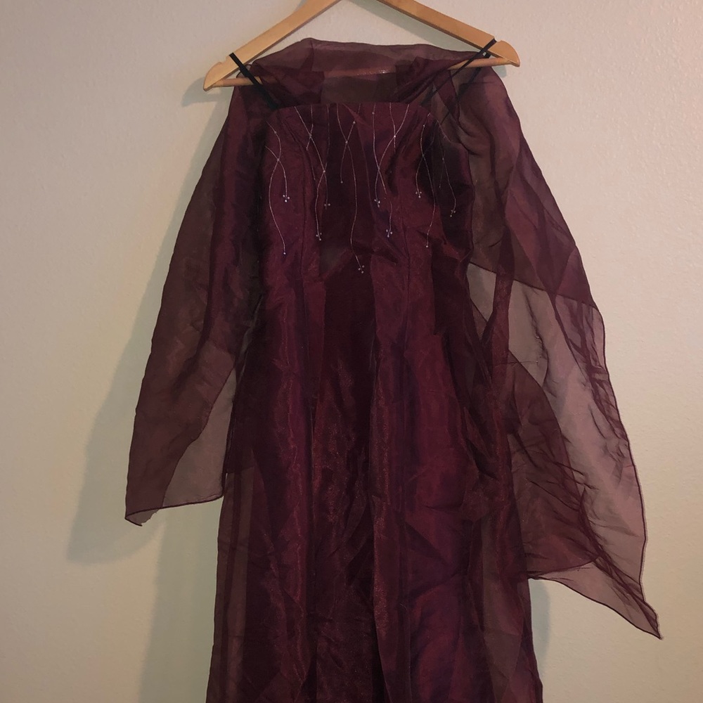 Wine Red Ball Gown